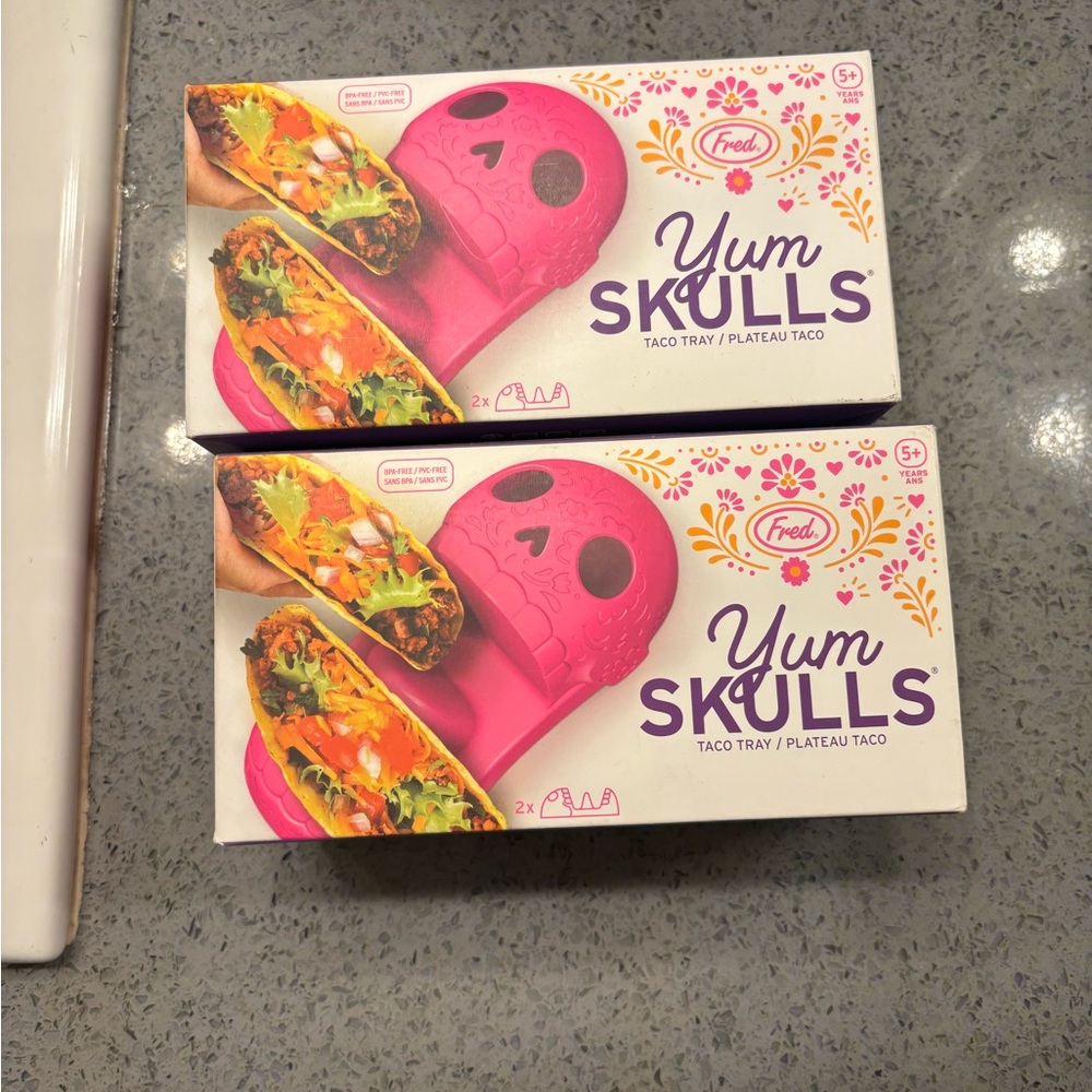 Fred Orange Skull Taco Holders